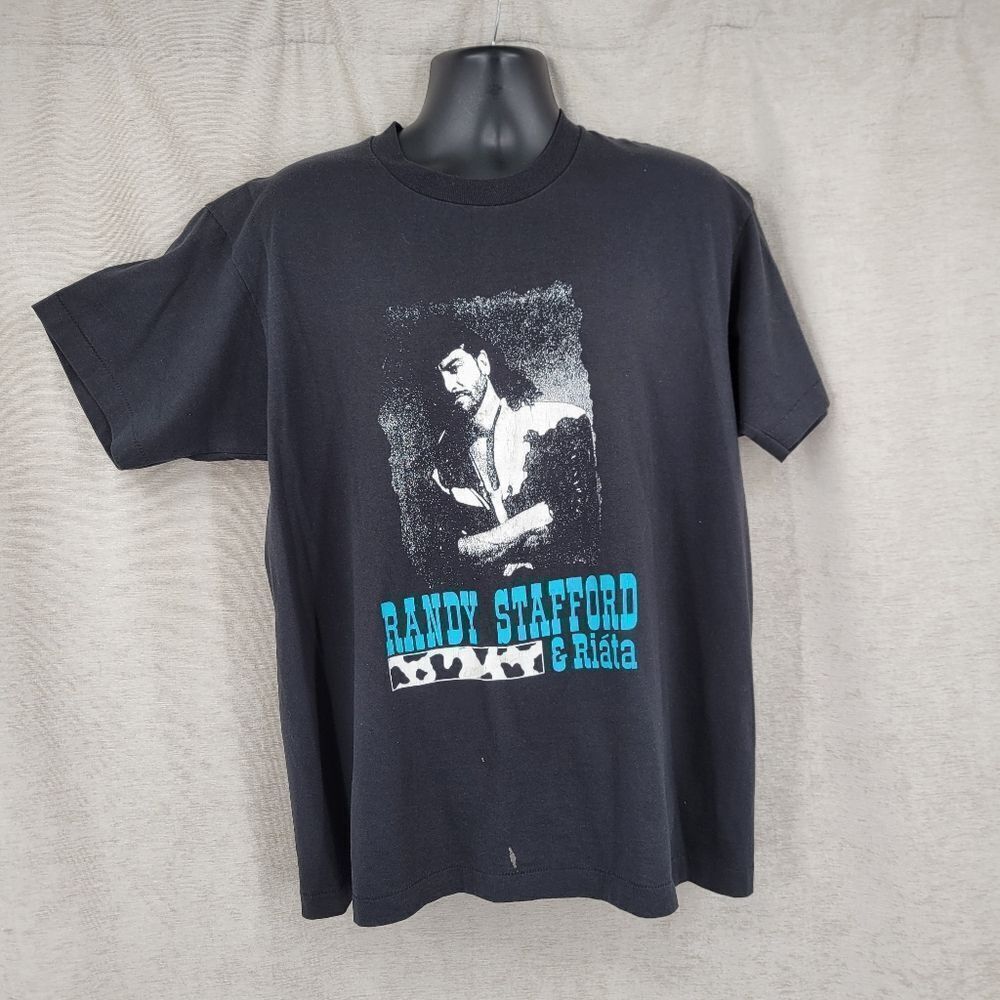 Randy Stafford and Riata Vintage Band Tee T-Shirt Single Stitch Screen Stars Tag